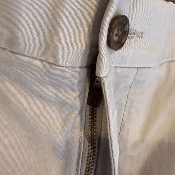 Tommy Hilfiger Tailored Fit Chino Gray Flat Front Trousers Pants Size 38x34 - Picture 6 of 14